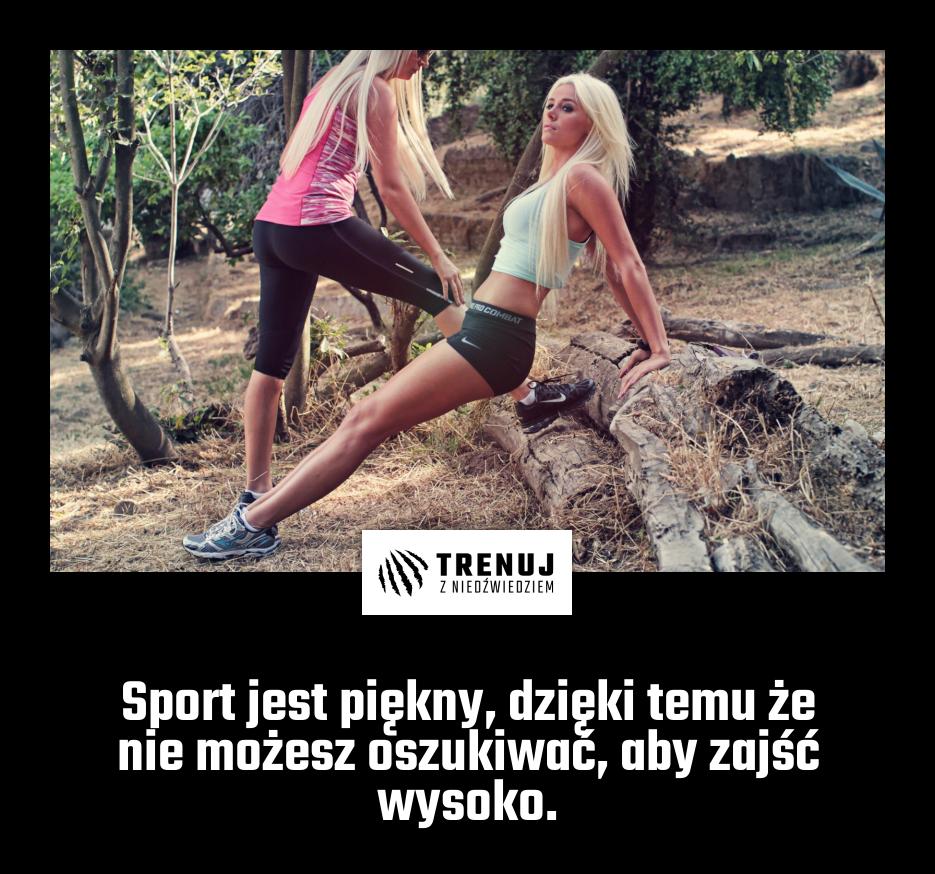Sport jest piękny, dzięki temu że nie możesz oszukiwać, aby zajść wysoko.