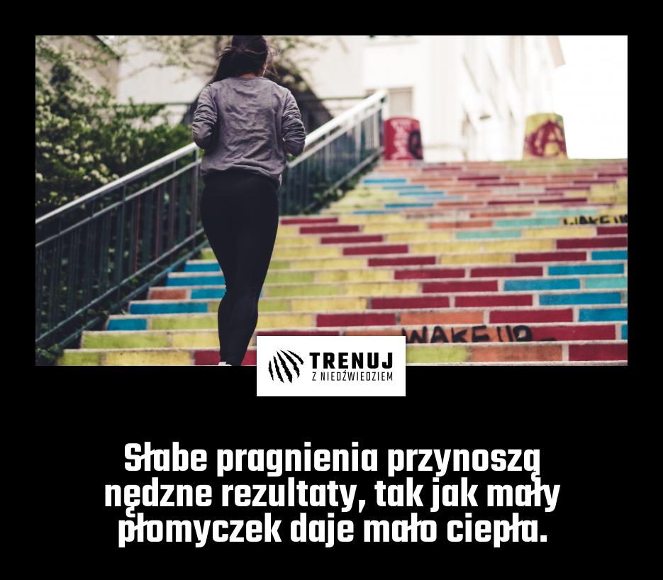 Słabe pragnienia przynoszą nędzne rezultaty, tak jak mały płomyczek daje mało ciepła.