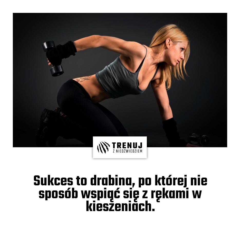 Sukces to drabina, po której nie sposób wspiąć się z rękami w kieszeniach.