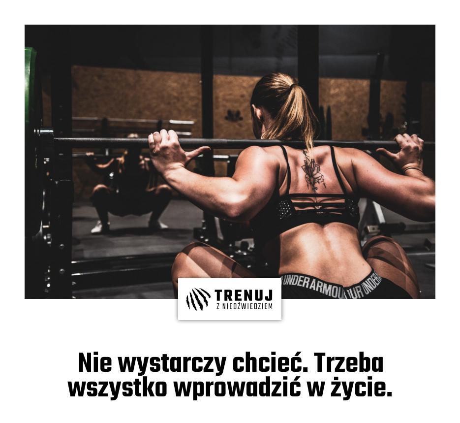 Nie wystarczy chcieć. Trzeba wszystko wprowadzić w życie.